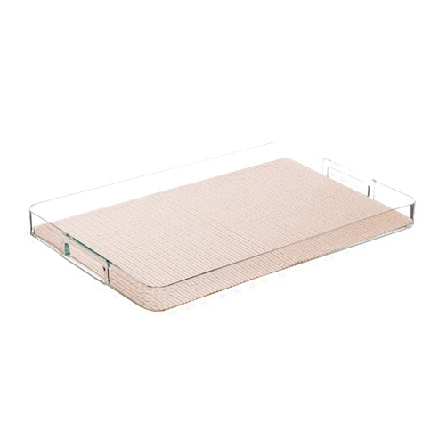 Kraftware Fishnet Collection Rectangular Serving Tray, 19x13 inch, Tan