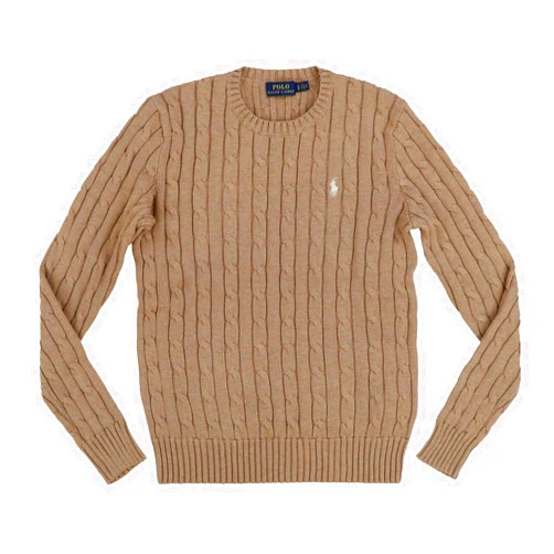 POLO RALPH LAUREN RALPH LAUREN Women's Crewneck Cable Knit Pony Logo Sweater