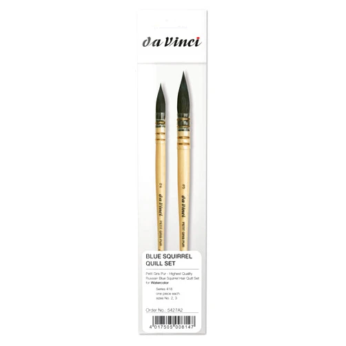 da Vinci Brushes Petit Gris Series 418 2 Pack Sizes 2 and 3 Artist Brush Set, Black 2