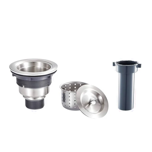 ROVOGO 3-1/2 inch Kitchen Sink Drain Assembly with Removable Deep Strainer Basket, Sealing Stopper Plug and Tailpiece, 304 Stainless Steel, Brushed