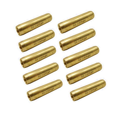 GOUNENGNAIL 5/8’’ Ground Rod Coupler, Grounding Rod Extension Connector Clamp,Great for 5/8’’ Ground Rod with 14.2mm Actual Metric Diameter (Copper 5/8’’ Coupler, 10pcs)