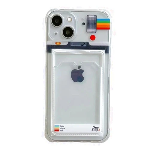 Mamarmot for iPhone 14 Wallet Case, Card Holder Slot Ultra Slim Clear Case Cute Photo Frame Flexible Soft Silicone Protective Phone Case Cover for iPhone 14 (for iPhone 14)