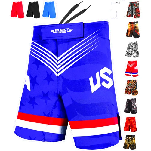 Exxact Sports Pro MMA Shorts, No-Gi BJJ Jiu Jitsu Shorts for Men, Boxing, UFC, Cross Training, Kickboxing & Grappling Shorts.
