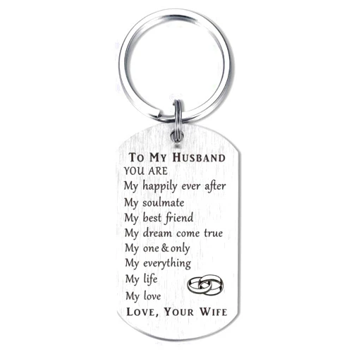CPLJW Soulmate Anniversary Valentine Wedding Keychain Gifts for Love Husband Wife Girlfriend Boyfriend Birthday Gifts