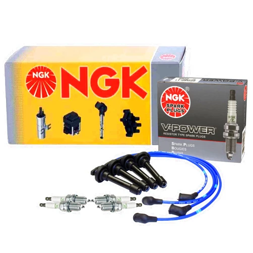 Newparts NGK Wire & 4 V-Power Spark Plugs Kit For Honda CR-V LX EX SE 2.0 L4 B20Z2 99-01