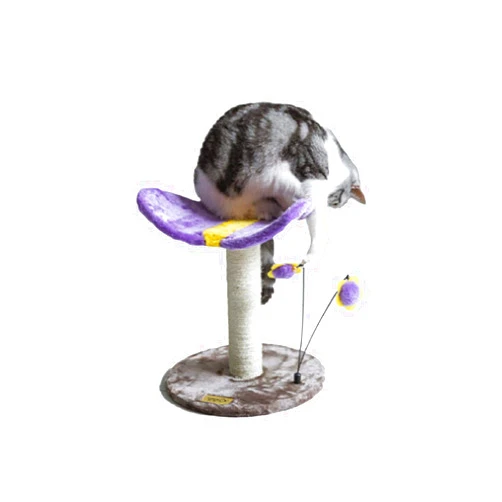 SHIBOHAN with Platform Castle cat Litter cat Tree House, Integrated cat Shelf cat sisal cat Scratching Post Flower Climbing Frame (Color : Purple, Size : A)