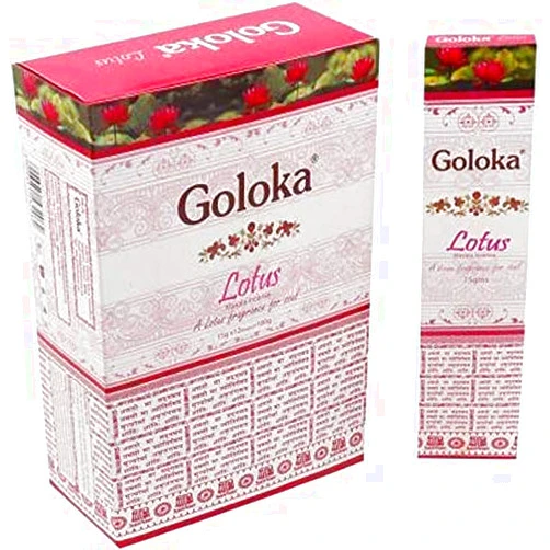 Goloka Lotus Incense Sticks - 15gms (12 Packs)