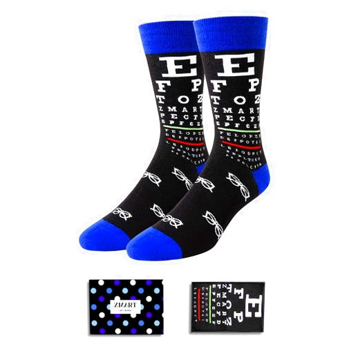 Zmart Optometrist Gifts for Men - Optometry Gifts Optician Gifts Eye Doctor Gifts Optician Themed Gifts, Optometry Socks Eye Chart Socks