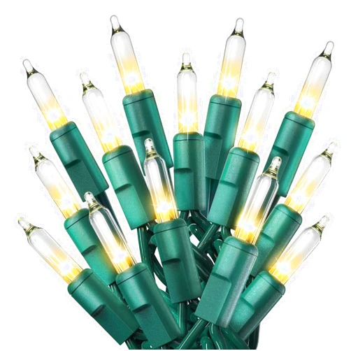 PREXTEX 300 Count Clear Christmas Tree Lights with Green Wire - 60 ft Warm White Twinkle Lights for Indoor or Outdoor Use - Holiday Fairy String Lights for Christmas Trees, Patios, and More