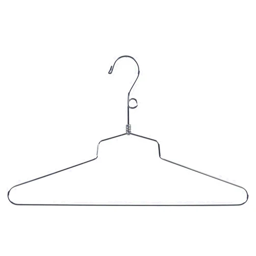 The Great American Hanger Company Petite Chrome Metal Swivel Salesman Hanger with Loop on Neck in 16
