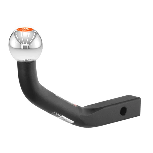 CURT 45572 Euro Trailer Hitch Mount with 2-Inch Ball, Fits 1-1/4-Inch Receiver, 3,500 lbs, 4-5/8-Inch Height, CARBIDE BLACK POWDER COAT