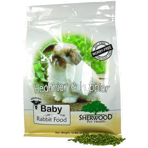 Sherwood Pet Health Sherwood Baby Rabbit Food. Hay-based pellet. No wheat, corn, or soy for better digestion. 10 lbs