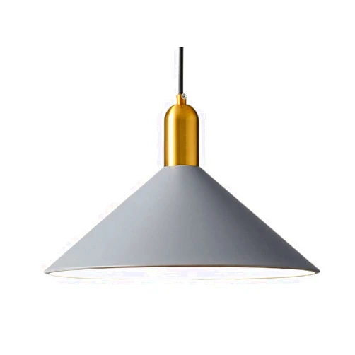 ZHANGMM Nordic Modern Retro Industrial Pendant Light E27 Base 1-Light Adjustable Hanging Light Semi Flush Mount Ceiling Suspension Lighting Fixture for Bedroom, Living Room