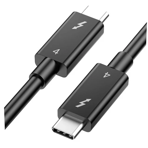 DGHUMEN Thunderbolt 4 Cable 1.6 FT - Intel Certified, Supports 8K Display/ 40Gbps Transfer/ 100W Charging USB C Cable, Thunderbolt Cable for iPhone 15/16 Series, MacBook Air, iPad, Docking