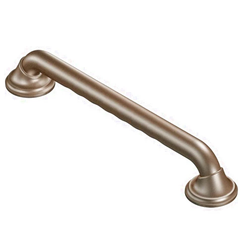 Moen LR8724D3GOWB Bathroom Safety 24-Inch Designer Safety Bathroom Grab Bar with Curled Grip, Old World Bronze