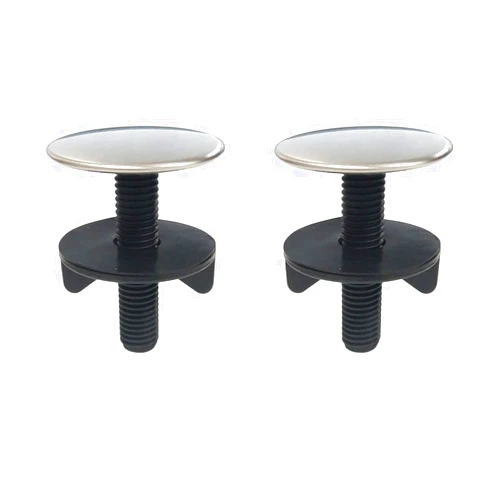 PCTC 2 Pieces Kitchen Faucet Hole Cover Sink Tap Hole Plate Stopper Cover Brushed Metal Stainless Steel Plug Kitchen Sink Hole Cover