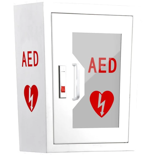 Oxphanor AED Defibrillator Wall Mounted Cabinet, Aed Cabinet with Lock, AED Medicine Cabinet fits All Brands AED Defibrillator 12.8 x 6.7 x 16.1 inch