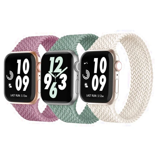 Cesicersi 3 Pack Compatible with Apple Watch Band 49mm 46mm 45mm 44mm 42mm 41mm 40mm 38mm Women Men,Braided Solo Loop Strap Bracelet for iWatch Ultra 2/1 Series 10 9 8 7 6 5 4 3 SE