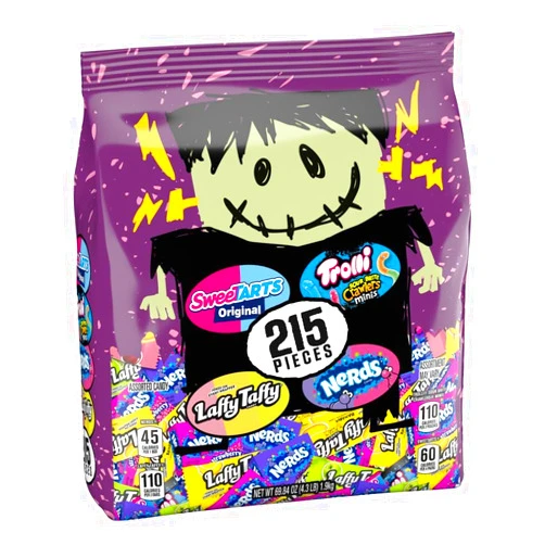 SweeTARTS Assorted Halloween Trick or Treat Candy, Franken Favorite Mix, 215ct Bag