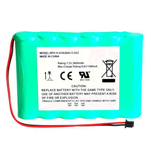 JIIKER 3600mAh 7.2v Ni-MH Replacement Battery for DSC 6PH-H-4/3A3600-S-D22 ADT DSC IMPASSA 9057 SCW9055 SCW9057 BH7236-SS 17000145 17000152 Wireless Home Security System
