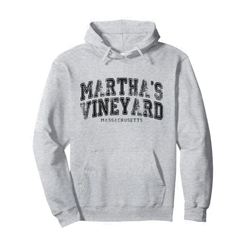 Threadrock Massachusetts Martha's Vineyard Massachusetts Vintage Retro US City State Pullover Hoodie
