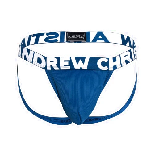 Andrew Christian Essential Rib Jock w/ALMOST NAKED, Teal,
