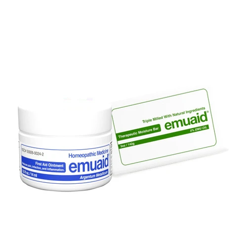 emuaid Eczema Repair Travel Kit Regular Strength 0.5oz with Therapeutic Moisture Bar is Also Suitable for Lichen Planus, Bed Sores, Ringworm and Cracked Heels