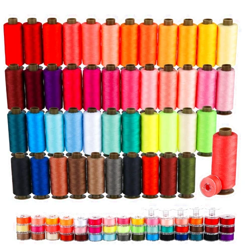 ilauke 95Pcs Bobbins Sewing Thread Kits, 400 Yards Per Thread Spools Polyester Thread with Case 45 Colors Sewing Supplies, Prewound Bobbins for Emergenc and Travel, Hand & Machine Sewing
