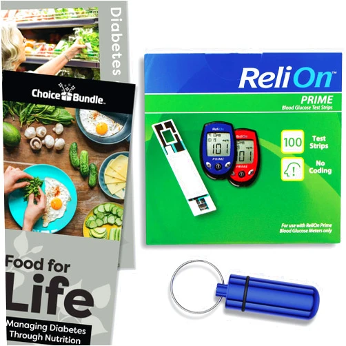 ChoiceBundle ReliOn Reli On Prime Blood Glucose Test Strips, 100 Ct Choice Bundle + 
