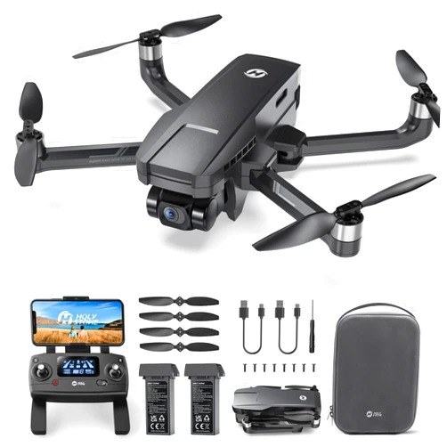 Holy Stone HS720G 2-Axis Gimbal Drones with 4K EIS Camera, 2 Batteries 52-Min Flight Time, Brushless Motors, GPS Auto Return, Video Transmission, Mini Foldable Drone for Beginners Adults