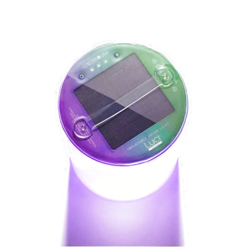 MPOWERD Luci Color: Solar Inflatable Lantern with 8 Vivid Color Options, 15 Lumens LEDs, Sparkle Finish, Lasts Up to 6 hrs, Rechargeable Battery via Solar, Waterproof, Indoor/Outdoor Decorating