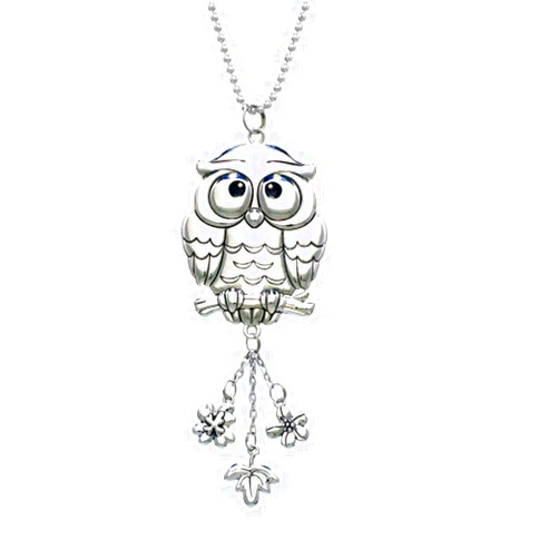 Ganz Owl Silver Zinc Car Charm New