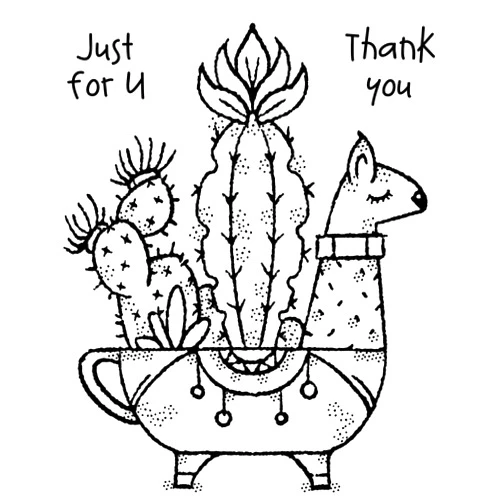 CREATIVE EXPRESSIONS Clear Stamp 4X4 Llama PLNT, Transparent