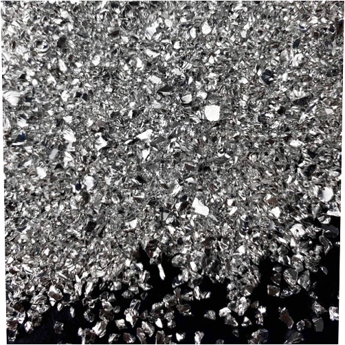 Jmassyang Crushed Glass Irregular Metallic Chips 100g Sprinkles Chunky Glitter for Nail Arts Craft Resin DIY Mobile Phone Case Vase Fillers Jewelry Making Home Decoration (Sliver, 2-4mm)