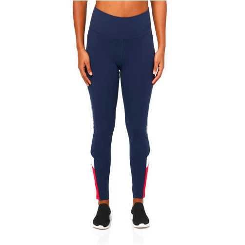 Tommy Hilfiger Women's Logo Tape Color Block High Waisted Performance Legging
