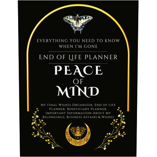 Lorena Orlanda End of Life Planner: Affairs and Last Wishes Organizer to Make Life Easier for Those You Leave Behind, Peace of Mind Journal, 120 Pages Large Size 8.5 x 11 inches