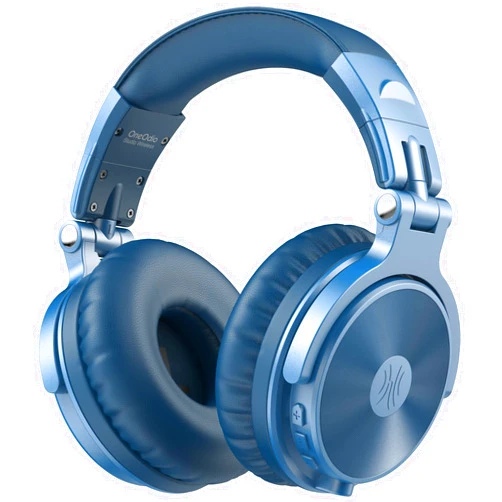 OneOdio Bluetooth Over Ear Headphones, 110 Hrs Wireless/Wired Stereo Sound Foldable Headsets with Deep Bass 50mm Neodymium Drivers for PC/Phone/Tablet - Studio Wireless Pro C, Sky Blue