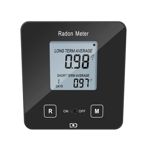Funny Kitchen HRDM-03B Home Radon Detector, Portable Radon Meter, Elifecity Long and Short Term Home Radon Monitor, Battery-Powered, Easy-to-Use, Ensure Your Home's Safety, Black