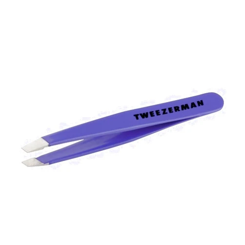 Tweezerman Mini Slant Travel Tweezers For Eyebrows, Travel Tweezers for Eyebrows, Facial Hair, Ingrown Hair (Blooming Lilac)