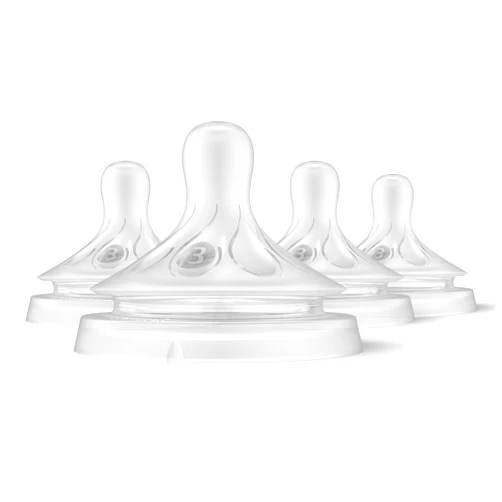 AVENT Philips Avent Natural Response Nipples, Medium Flow (Flow 3), 4-Pack, SCY963/04