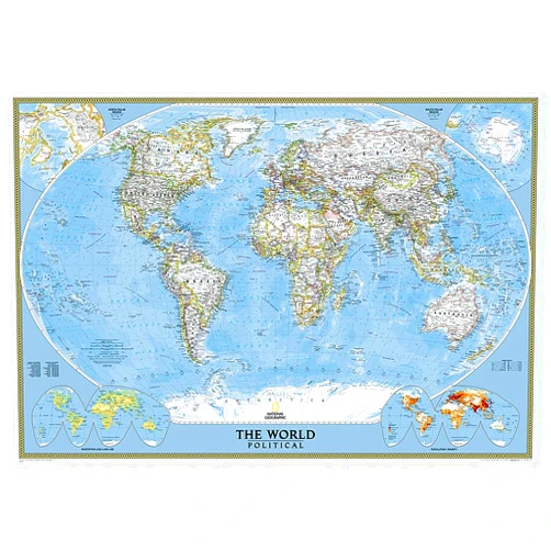 By National Geographic Maps (Author) National Geographic World Wall Map - Classic (Mural: 110 x 76.5 in) (National Geographic Reference Map)