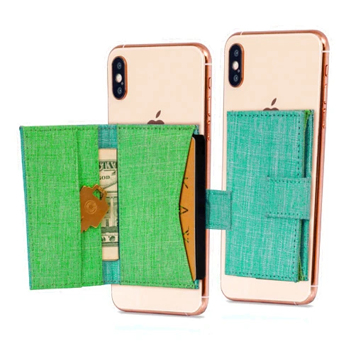 Cardly | Stick On Cell Phone Wallet and Card Holder for Phone Case | iPhone Compatible(Green)