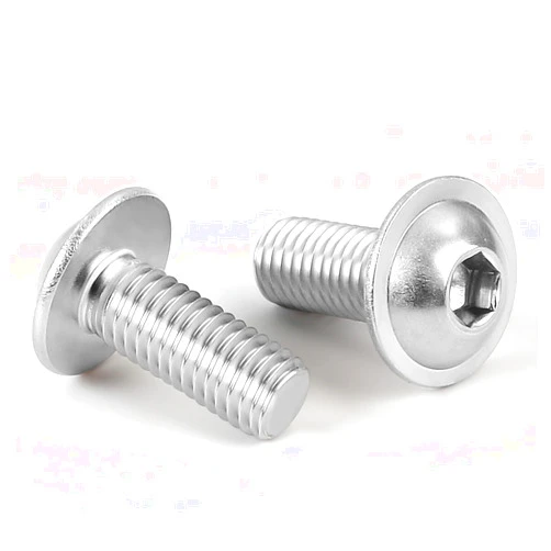 Bykonh M8-1.25 x 16mm Flanged Button Head Socket Cap Screws Flange Bolts, 18-8 Stainless Steel 304 Bright Finish, Full Thread, 25 PCS