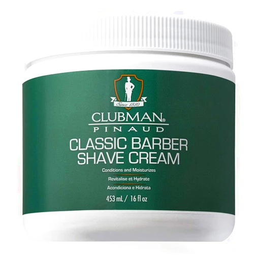 Clubman Pinaud Classic Barber Shave Cream, Moisturizing and Conditioning for Smooth Shave, Professional Quality for All Beard Types, 16 fl oz, 1-pack