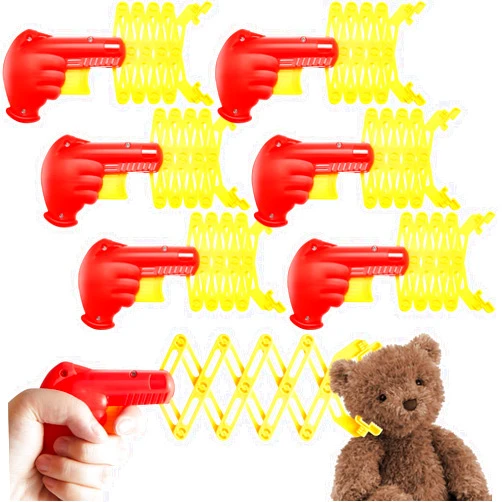 Deekin 6 Packs Extendable Arm Grabber Toys 12 Inch Long Toy Reacher Robot Arm Grappling Hook Gun Claw Grabber for Party Pack Favors Novelty Toys Improve Motor Skills