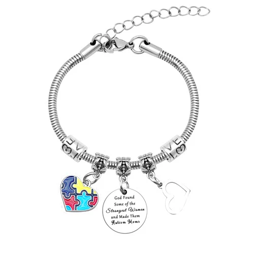 Mwphuy Autism Gifts for Moms Bracelet Autism Awareness Gifts for Women Mom Jewelry Autistic Moms Gift Encouragement Presents for Mothers Autistic Gift Mothers Day Presents