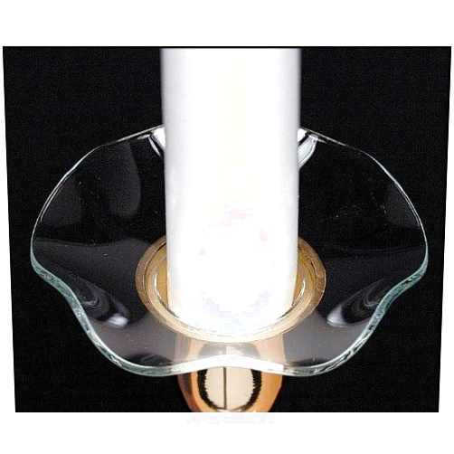 Sinphleng Biedermann & Sons Candle Bobeches, Box of 12, Clear Fluted Glass