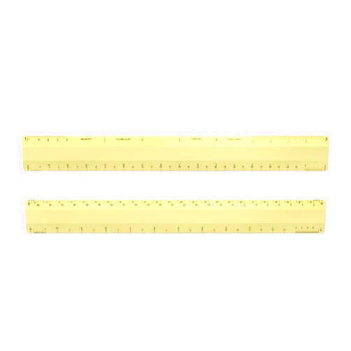 Alumicolor Architect Ruler w/ 4 Bevel Scale for Drawing, Drafting & Engineering, 12IN, Gold