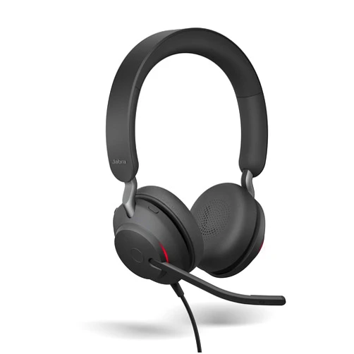 Jabra Evolve2 40 UC Wired Headphones, USB-A, Stereo, Black – Telework Headset for Calls and Music, Enhanced All-Day Comfort, Passive Noise Cancelling Headphones, UC-Optimized with USB-A Connection