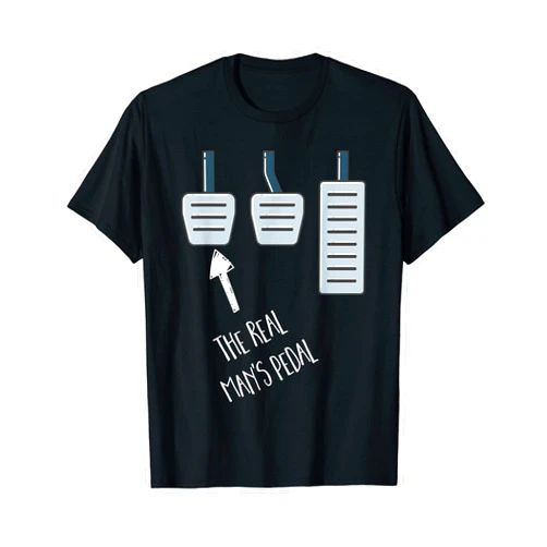 Drag and Street Racing apparel by dba.Dezines The Real Man's Pedal stick shift driver's T-Shirt